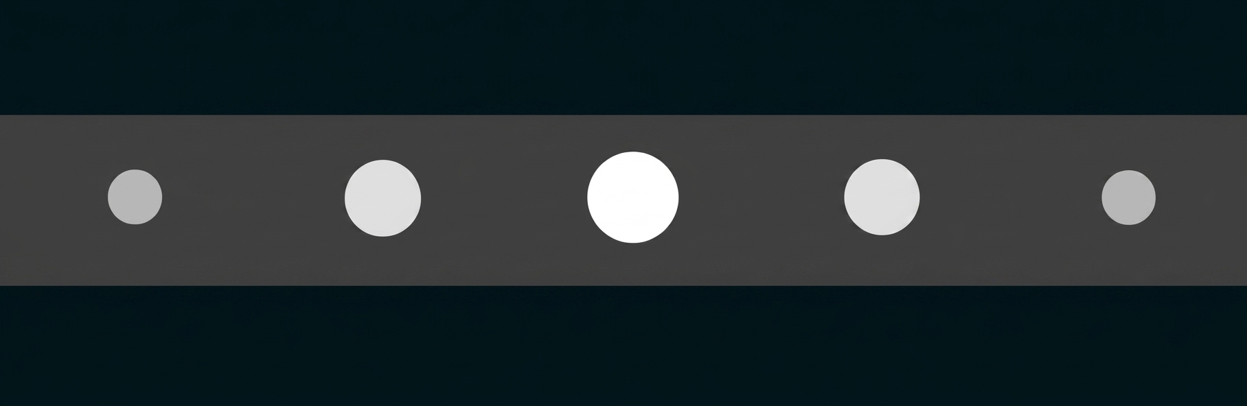 Abstrakte Grafik mit fünf ovalen Formen auf grauem Hintergrund